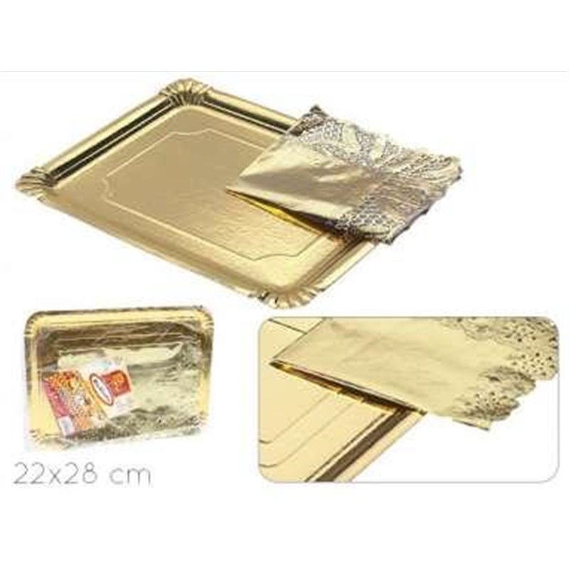 BANDEJA CARTON RECTANGULAR C/BLONDA