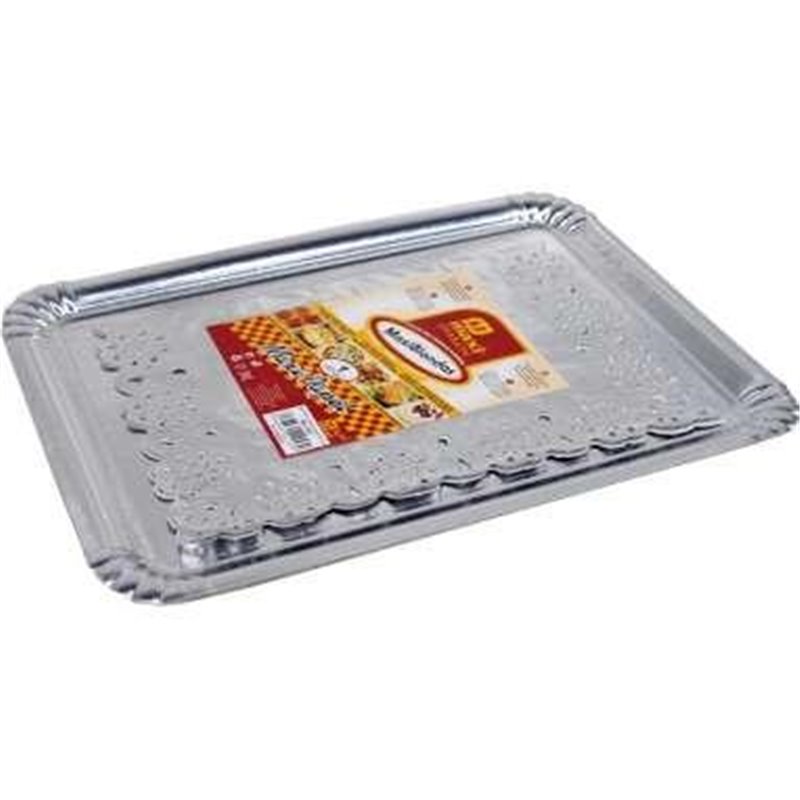 BANDEJA CARTON RECTANGULAR C/BLONDA