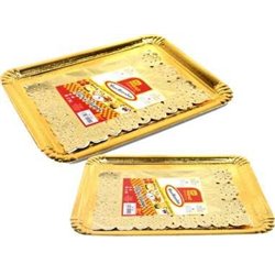 BANDEJA CARTON RECTANGULAR C/BLONDA