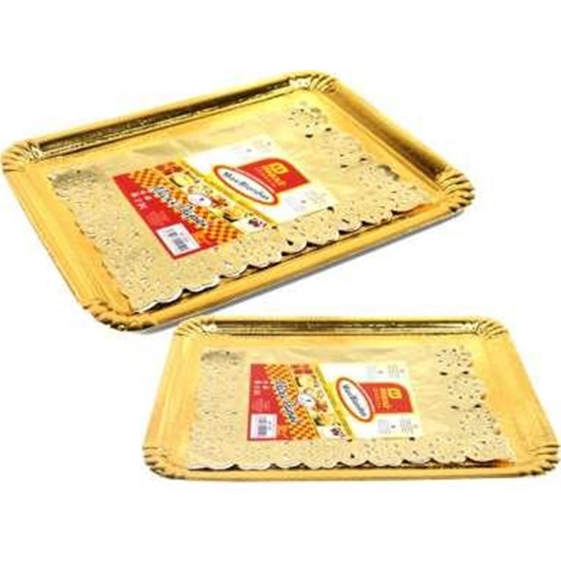 BANDEJA CARTON RECTANGULAR C/BLONDA