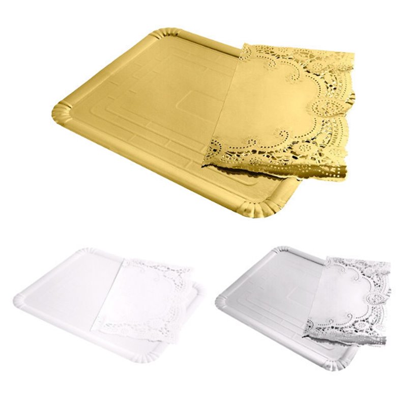 BANDEJA CARTON RECTANGULAR C/BLONDA