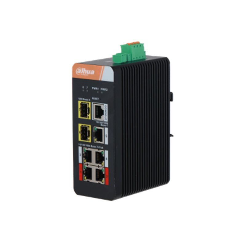 (DH-IS4207-4GT-120) DAHUA SWITCH INDUSTRIAL L2 MANAGED 4 1000M GESTIONABLE POE 2.0 WATCHDOG