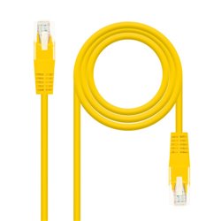 Nanocable Cable Red Latiguillo RJ45 CAT.6 UTP AWG24, Amarillo, 25 cm