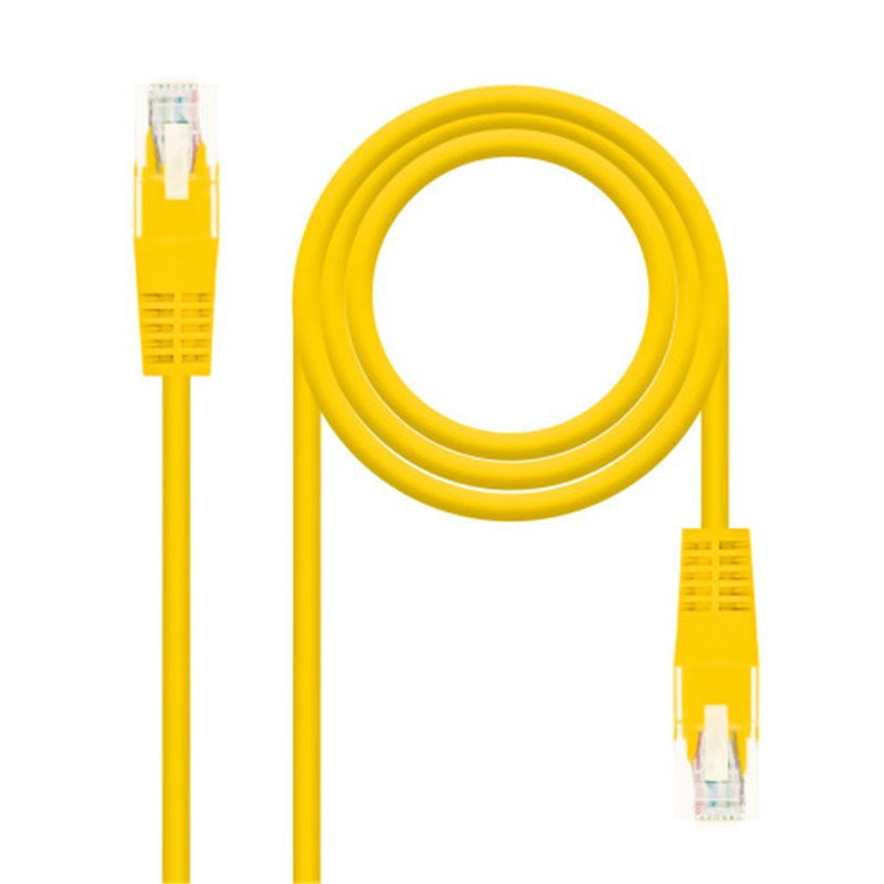 Nanocable Cable Red Latiguillo RJ45 CAT.6 UTP AWG24, Amarillo, 25 cm