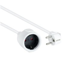 Nanocable Cable de Alimentación Alargador, Blanco, 3 m