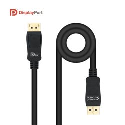 Nanocable Cable DISPLAYPORT 1.4 CERTIFICADO VESA, DP/M – DP/M, Negro, 0.5 m