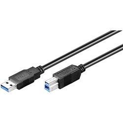 Ewent EW-100103-020-N-P cable USB 1,8 m USB 3.2 Gen 1 (3.1 Gen 1) USB A USB B Negro