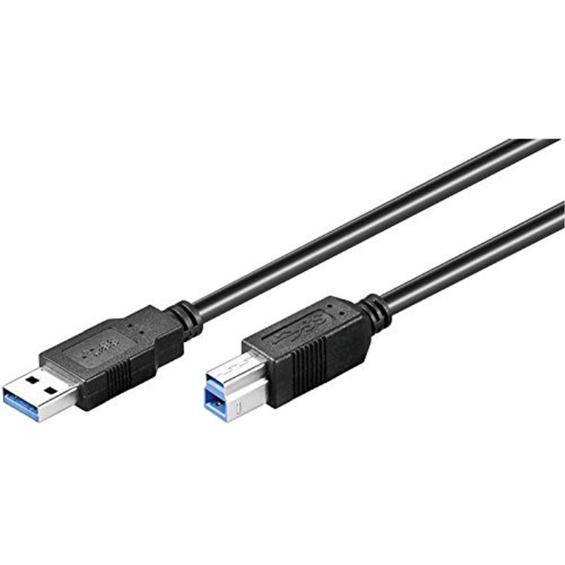 Ewent EW-100103-020-N-P cable USB 1,8 m USB 3.2 Gen 1 (3.1 Gen 1) USB A USB B Negro