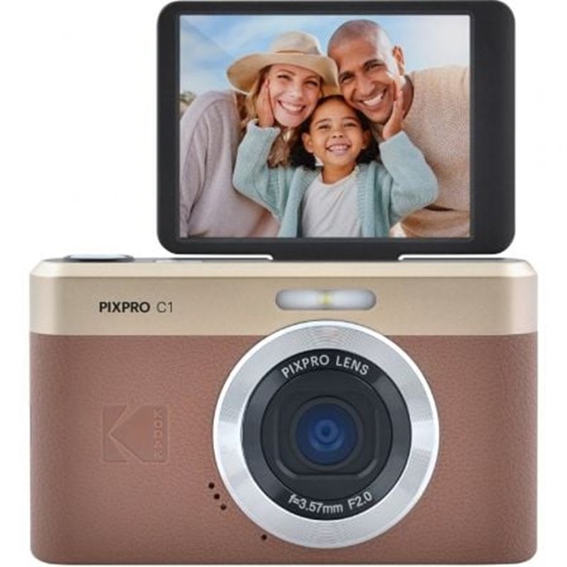 C�mara Digital Kodak Pixpro C1/ 13MP/ Zoom �ptico 4x/ Marr�n