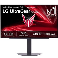 Monitor Gaming LG UltraGear 27GX704A-B 27"/ QHD/ 0.03ms/ 240Hz/ OLED/ Regulable en Altura/ Negro