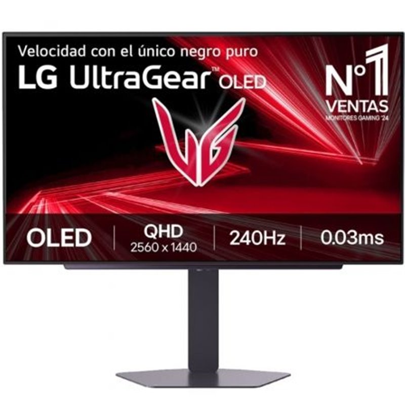 Monitor Gaming LG UltraGear 27GX704A-B 27"/ QHD/ 0.03ms/ 240Hz/ OLED/ Regulable en Altura/ Negro