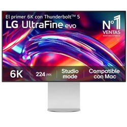 Monitor Profesional LG UltraFine 32U990A-S 31.47"/ 6K/ Multimedia/ Regulable en altura/ Plata y Azul