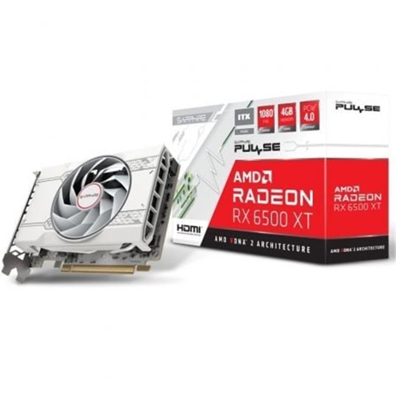 Tarjeta Gr�fica Sapphire PULSE Radeon RX 6500 XT ITX Pure Gaming/ 4GB GDDR6