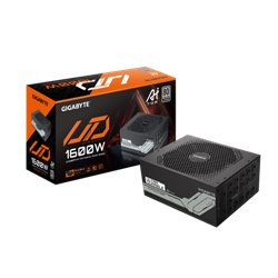 GIGABYTE UD1600PM PG5 AI TOP Fuente de Alimentación - PCIe 5.0, 80 PLUS Platinum, Diseño totalmente modular, Ventilador de 120 m