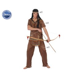 DISFRAZ INDIO HOMBRE ADULTO MARRON