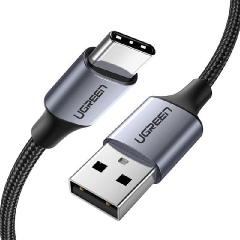 Ugreen 60126 cable USB 1 m USB C USB A Negro, Gris