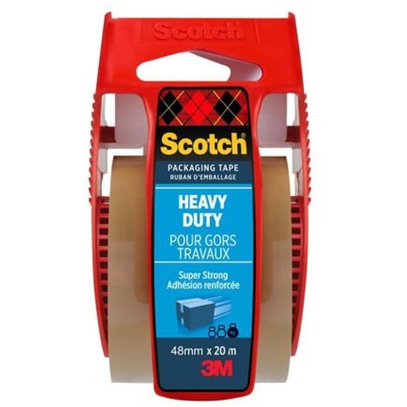 ROLLO CINTA DE EMBALAJE TAREAS DIFÍCILES MARRÓN 48MM X 20M CON DISPENSADOR C5020D SCOTCH 7100300144