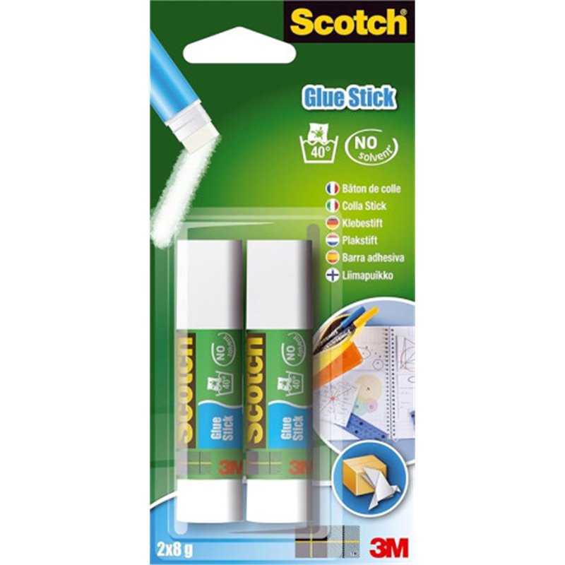 PACK 2 BARRAS ADHESIVO PERMANENTE 8G 6216CN SCOTCH 7100115379