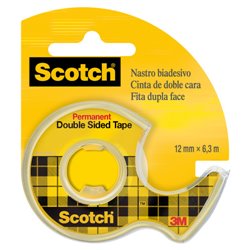 ROLLO CINTA ADHESIVA DOBLE CARA 12,7MM X 6,3M CON DISPENSADOR 136D SCOTCH 7100276528