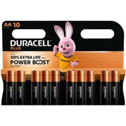 Pack de 10 Pilas AA Duracell Plus Power Boost DPBLR6B10/ 1.5V/ Alcalinas