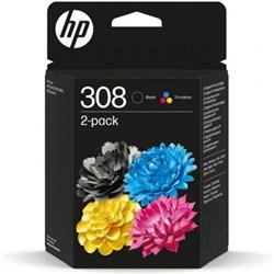 Cartucho de Tinta Original HP n�308 Multipack/ Negro + Tricolor