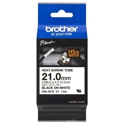 Cinta Tubo Termorretr�ctil para cables Brother HSe-251E/ Blanca
