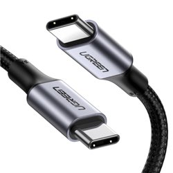 Ugreen 70427 cable USB USB 2.0 1 m USB C Negro, Plata