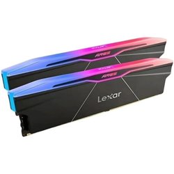 LEXAR MEMORIA ARES 2.0 16 GB DDR5 6000 CL28 1.35V MEMORY WITH HEATSINK AND RGB LIGHTING,DUAL PACK, BLACK COLOR