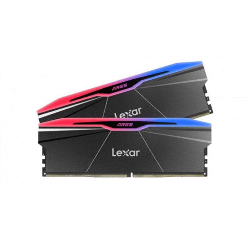LEXAR MEMORIA ARES 2.0 DDR5 6000 CL30 1.35V MEMORY WITH HEATSINK AND RGB LIGHTING,DUAL PACK, BLACK COLOR