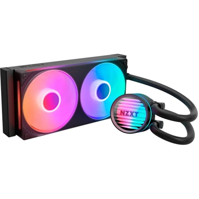 NZXT KRAKEN CORE RGB - 240MM  AIO LIQUID COOLER WITH RGB CAP & RGB CORE FAN (BLACK) RL-KR24C-B1