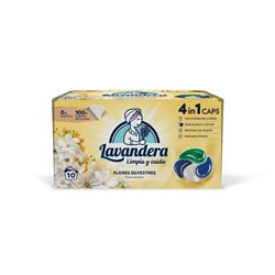 LAVANDERA DET. CAPSULAS 4 EN 1 FLORES SILVESTRES 10UD