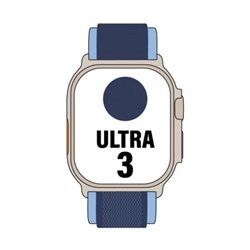Apple Watch Ultra 3/ GPS/ Cellular/ 49mm/ Caja de Titanio Natural/ Correa Loop Trail Azul/azul brillante S/M