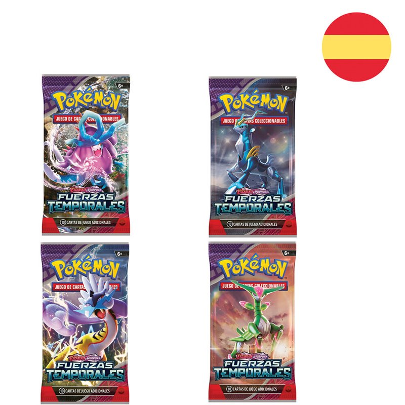 Sobre cartas Fuerzas Temporales Pokemon español