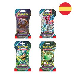 Sobre cartas Mascarada Crepuscular Escarlata y Purpura Pokemon Español