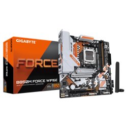 PLACA GIGABYTE B850M FORCE WF6E,AMD,AM5,B850,2DDR5,128GB,1HDMI+1DP,4SATA3+3M.2,GBELAN+WIFI6E+BT5.3,4USB3.2,MATX