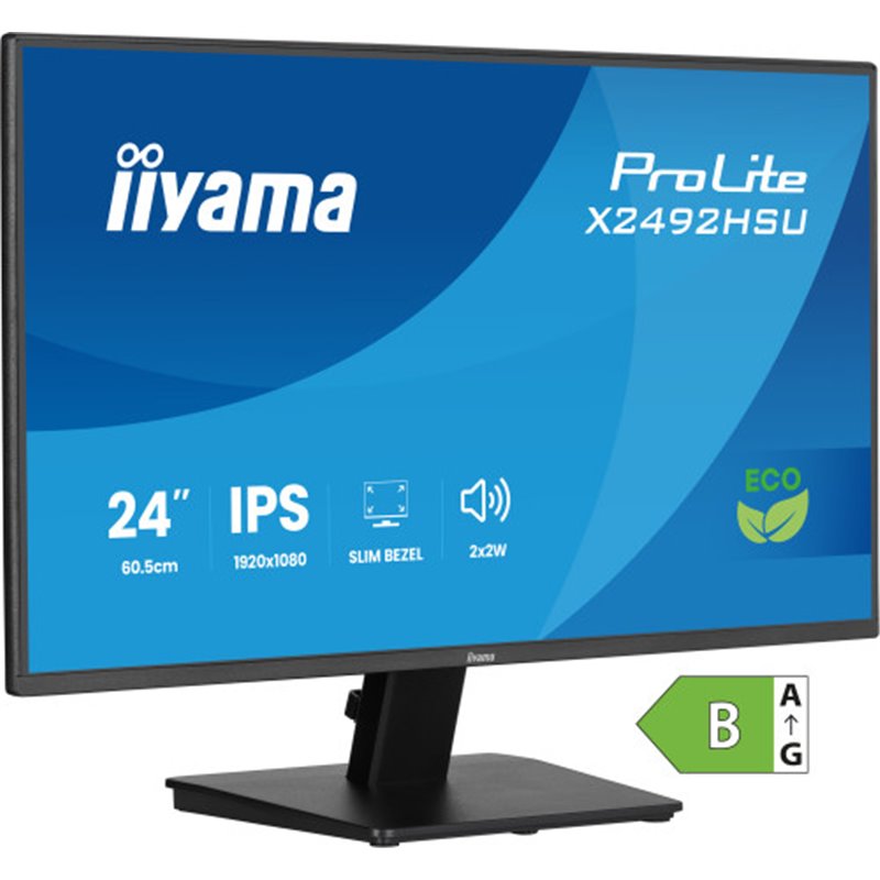 MONITOR IIYAMA PROLITE, 24 PULGADAS, 60.5CM, IPS PANEL TECHNOLOGY, 1920X1080, 120HZ, MATE NEGRO