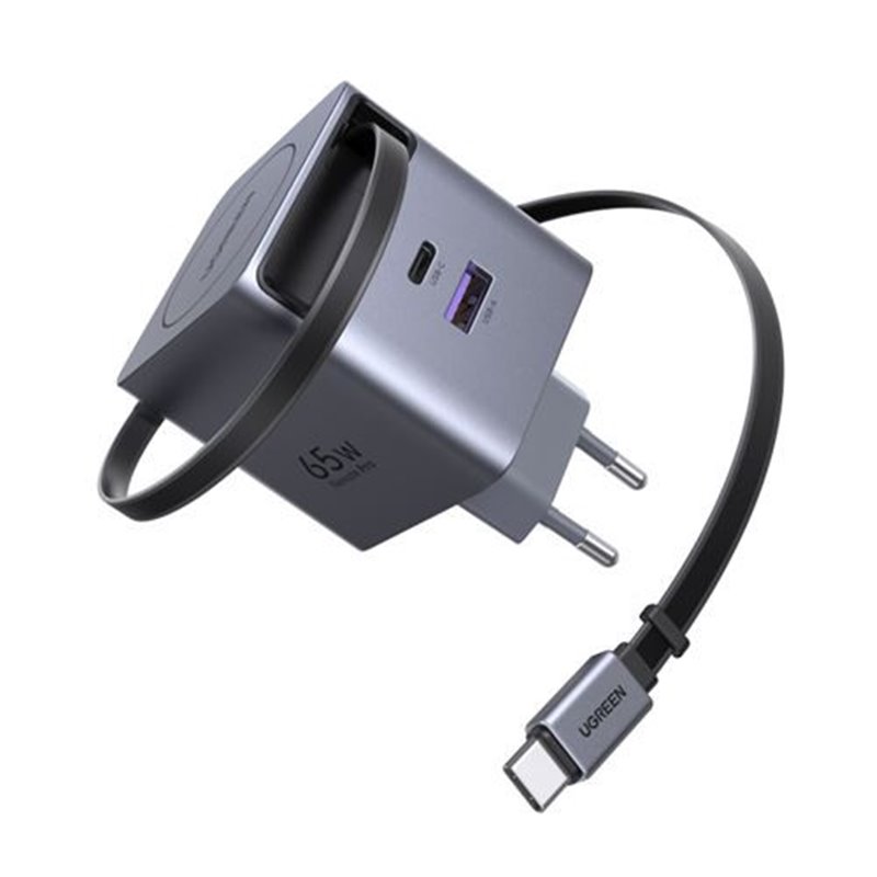 UGREEN 45W 1C1A GAN FAST CHARGER WITH RETRACTABLE USB-C CABLE