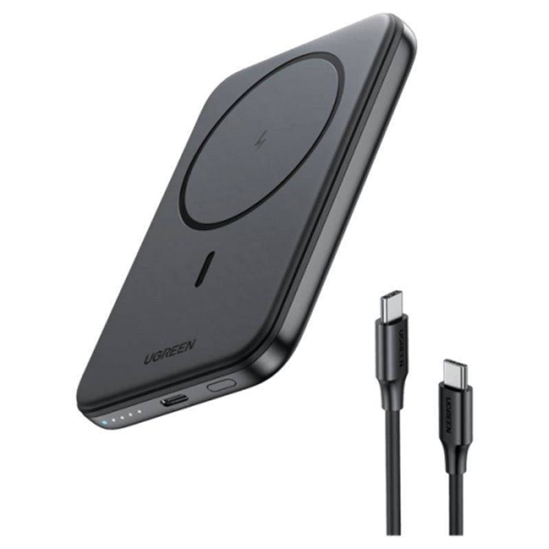 Ugreen 25207 batería externa 5000 mAh Cargador inalámbrico Negro