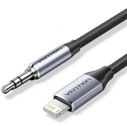 Adaptador Audio Vention BMCHF/ Jack 3.5 Macho - Lightning Macho/ 1m/ Gris