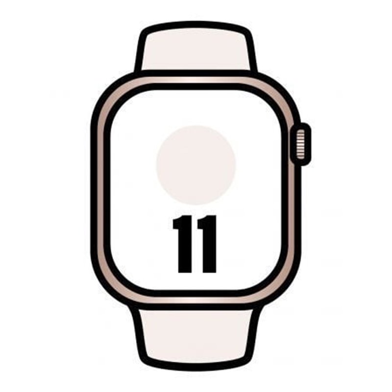 Apple Watch Series 11/ GPS/ 42mm/ Oro Rosa/ Correa Deportiva Rosa rubor (S/M)