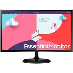Monitor Profesional Curvo Samsung Essential Monitor S3 S36C S27C360EAU/ 27"/ Full HD/ Negro