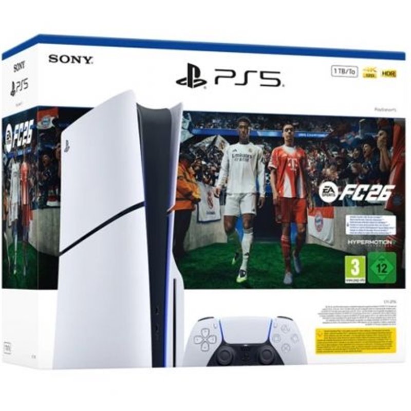 Consola Sony Playstation 5 - PS5 Slim Est�ndar 1TB/ Incluye Mando Dual Sense y C�digo de Juego EA Sports FC 26/ Chassis E