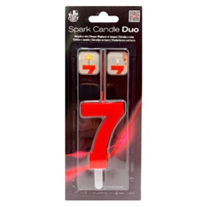BENGALA Y VELA DUO ROJA CUMPLEA�OS