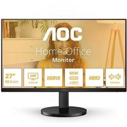Monitor Profesional AOC U27B3CF 27"/ 4K/ Multimedia/ Regulable en altura/ Negro