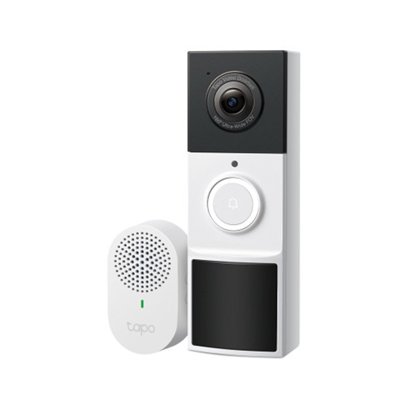 TP-LINK VIDEO DOORBELL CAMERA 1 X TAPO D210, 1 X TAPO D100C SPEC: 2K 3MP (2304X1296), 2.4GHZ, 6400MAH RECHARGEABLE LITHIUM-ION B