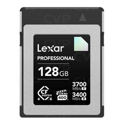 LEXAR 128GB PROFESSIONAL CFEXPRESS 4.0 TYPE-B CARD, UP TO 3700MB/S READ 3400MB/S WRITE. VPG 400