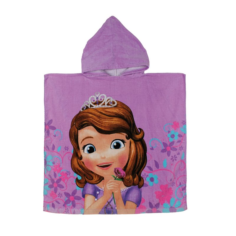 PONCHO DE PLAYA NI�OS PRINCESA SOFIA DISNEY