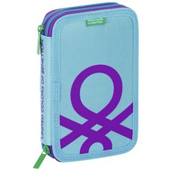 Benetton - Plumier doble peque�o, color azul