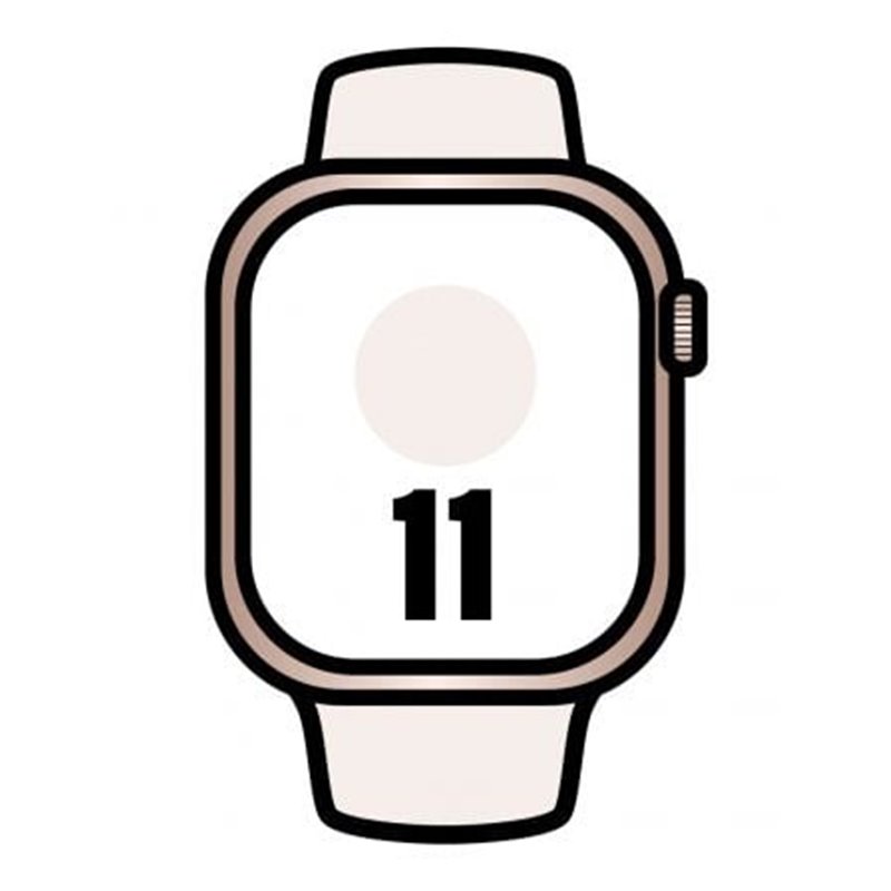 Apple Watch Series 11/ GPS/ 42mm/ Oro Rosa/ Correa Deportiva Rosa rubor (M/L)