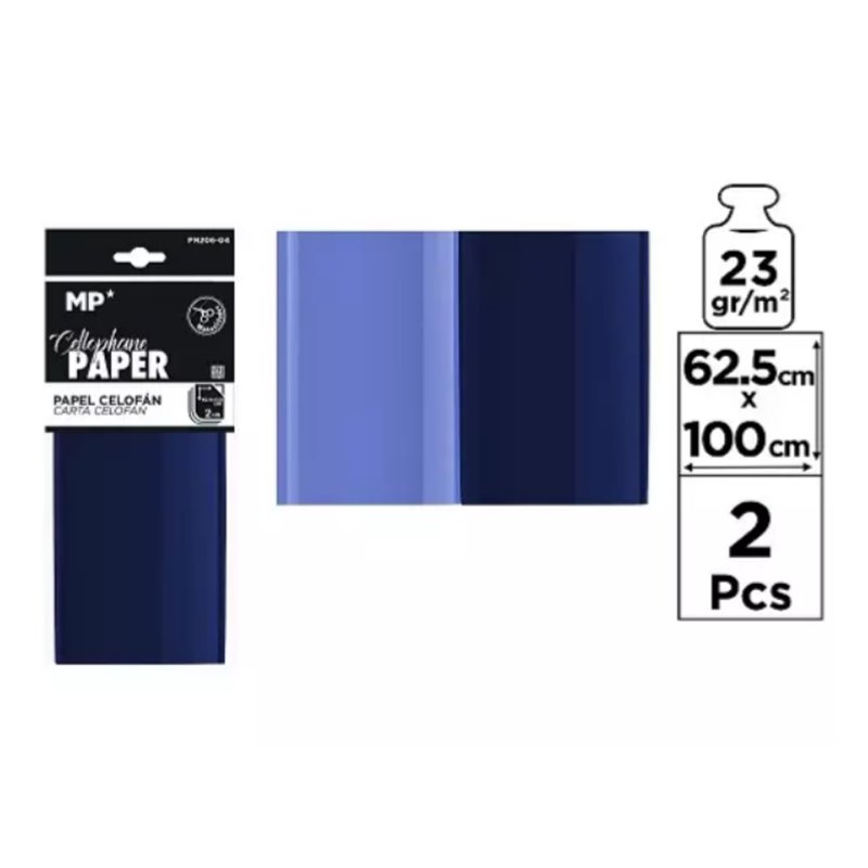 PAPEL CELOFAN 62.5X100 2UDS